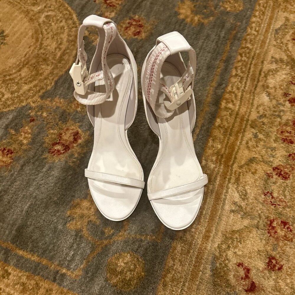 Off- White Leather Sandals